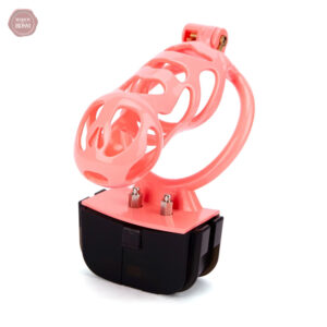 Cage de chasteté Mamba électrique rose