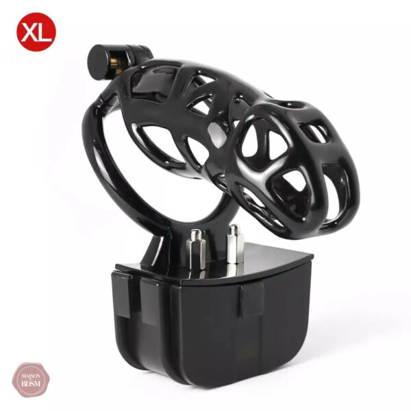 Cage de chasteté en matériau noir élégant