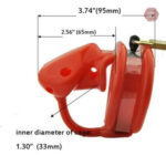 Cage de chasteté en résine, couleur rouge, modèle Master 20