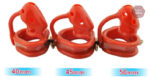Cage de chasteté Master 20, design en résine rouge
