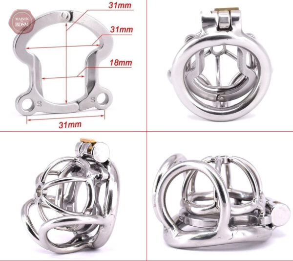 Cage de chasteté en métal pour une expérience sécurisée