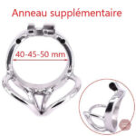 Cage de chasteté en métal, design épuré