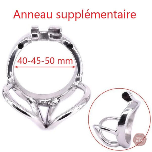 Cage de chasteté en métal, design épuré