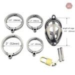 Cage de chasteté en métal, design élégant et durable