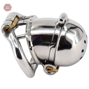 Cage de chasteté métal pour homme à double serrure