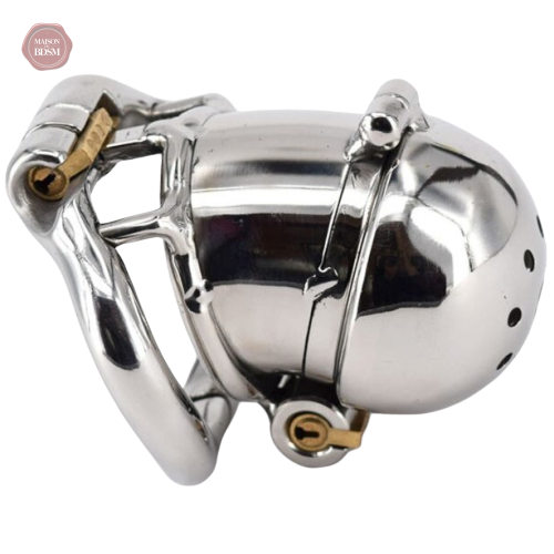cage-de-chastete-metal-homme-double-serrure-1 Cage de chasteté métal pour homme à double serrure