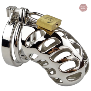 Cage de chasteté métal pour homme - La vague
