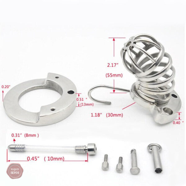 Cage de chasteté en métal pour un contrôle durable