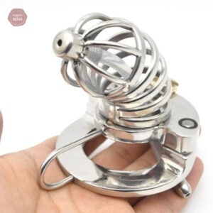 Accessoire de chasteté homme en métal, design ergonomique