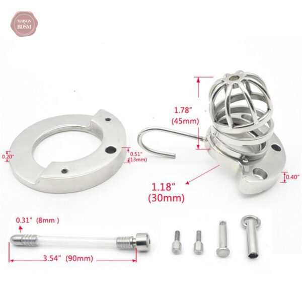 Cage de chasteté en métal pour un contrôle durable