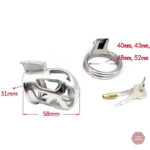 Accessoire de chasteté en métal pour homme moderne