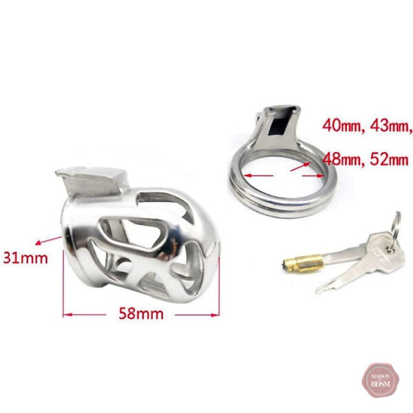 Accessoire de chasteté en métal pour homme moderne