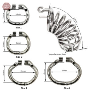 Cage de chasteté en métal, design élégant et sécurisé