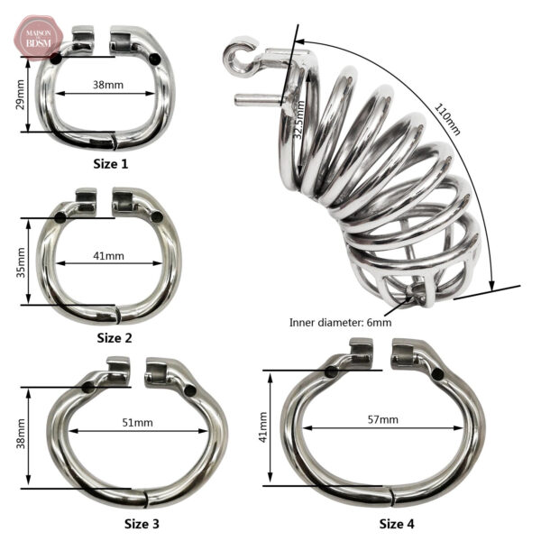 Cage de chasteté en métal, design élégant et sécurisé