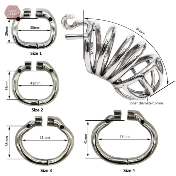 Cage de chasteté pour homme - design sécurisé et élégant
