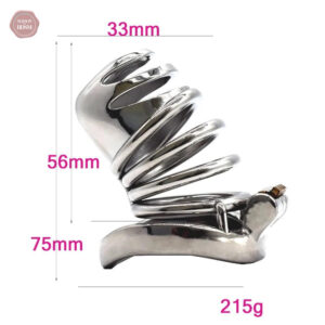 Cage de chasteté masculine en métal robuste