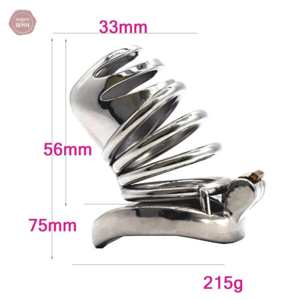 Cage de chasteté masculine en métal robuste