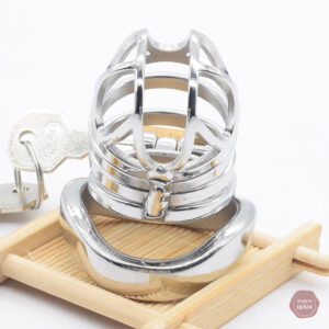 Cage de chasteté métal, design élégant et sécurisé