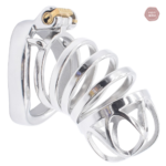 Cage de chasteté métal, design ergonomique et sécurisé