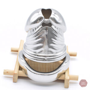 Accessoire BDSM : cage de chasteté en métal robuste