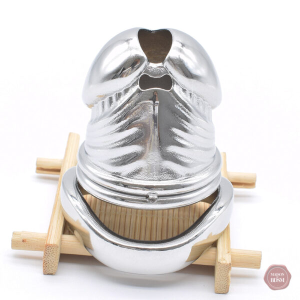 Accessoire BDSM : cage de chasteté en métal robuste