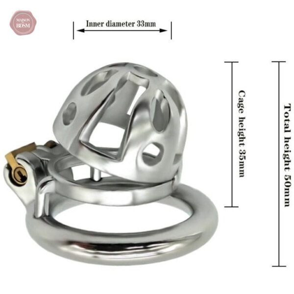 Cage de chasteté en métal pour un maintien sécurisé