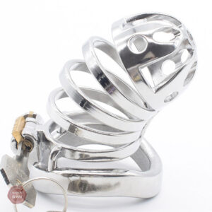 Cage de chasteté durable en métal pour hommes
