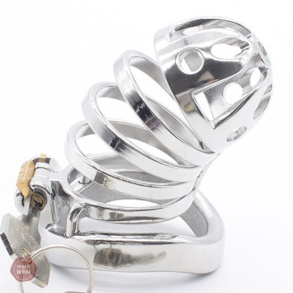 Cage de chasteté durable en métal pour hommes