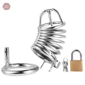 Cage de chasteté métal pour des jeux de soumission
