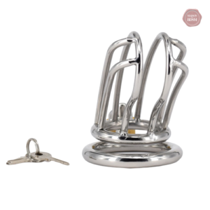 Accessoire de BDSM, cage de chasteté en métal