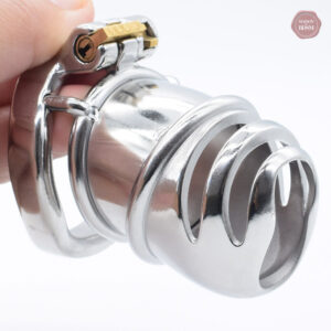 Cage de chasteté en métal, design moderne et élégant