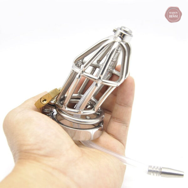 Accessoire de chasteté en métal pour jeux de domination