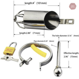 Cage de chasteté en métal durable et sécurisé