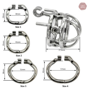 Cage de chasteté en métal robuste