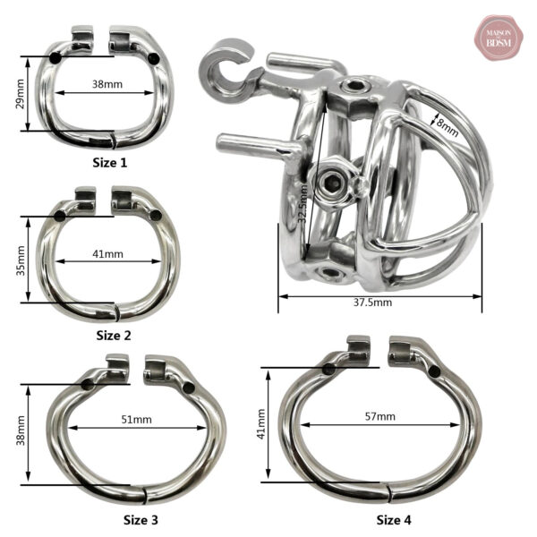Cage de chasteté en métal robuste