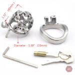 Cage de chasteté en métal avec vis de sécurité