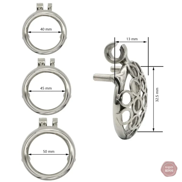 Cage de chasteté anti-évasion compacte et discrète