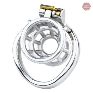 Cage de chasteté avec motif floral en métal
