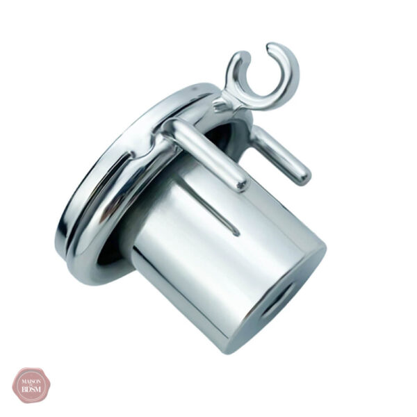Cage de chasteté en acier, design moderne et élégant