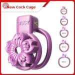 Cage de chasteté pétale SISSY violette