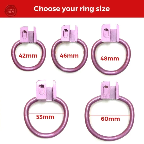 Cage de chasteté pour sissy en teinte violette