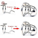 Cage de chasteté sécurisée, adaptée au piercing