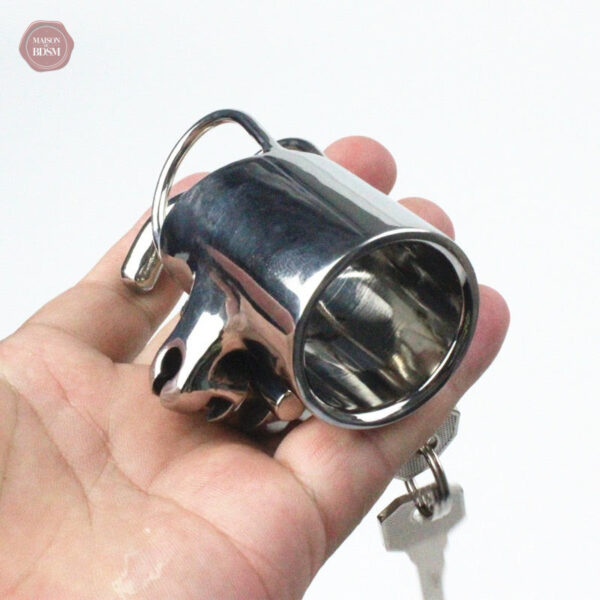 Cage de chasteté en métal pour confort et sécurité