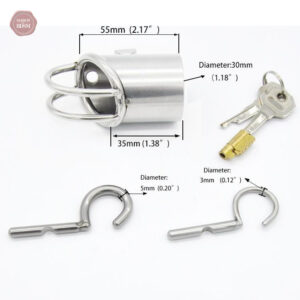 Cage de chasteté pour piercing Prince-Albert, design unique