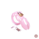Cage de chasteté rose pour une expérience unique