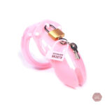 Cage de chasteté PinkHoly Trainer pour domination douce