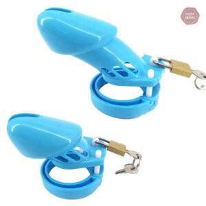 Cage de chasteté en plastique GB 6000, couleur bleue
