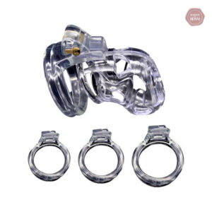Cage de chasteté légère en plastique translucide