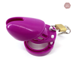 Cage de chasteté en plastique, couleur violette