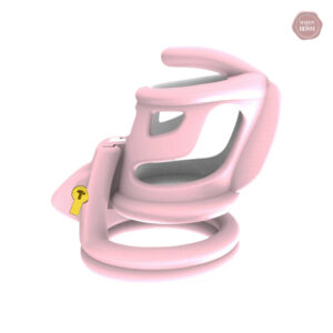 Cage de chasteté rose, design confortable et discret